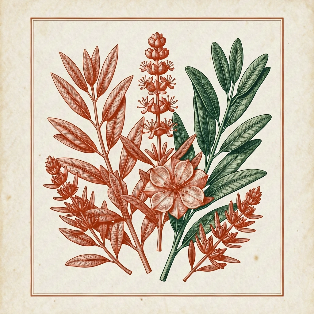 Botanical etching