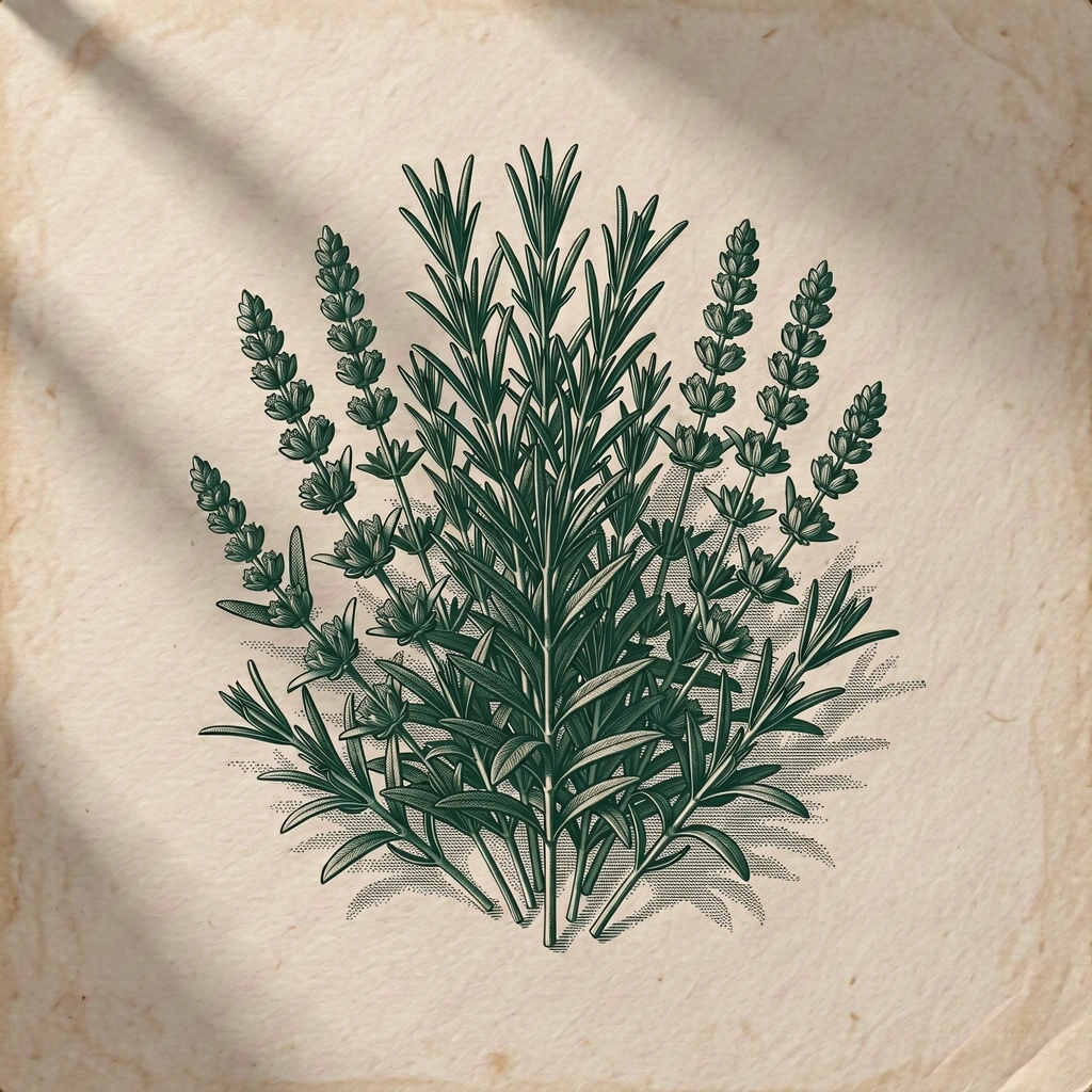 Botanical etching